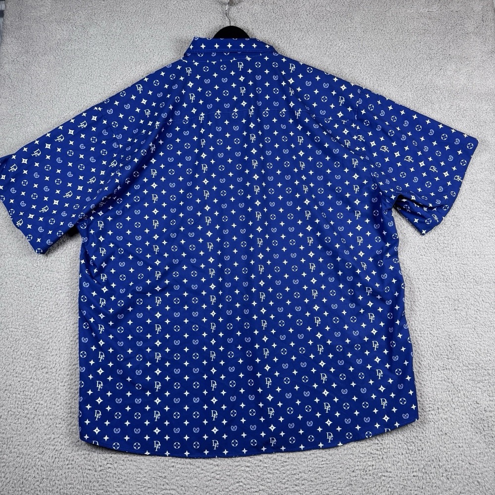 Dixxon Shirt Mens 5XL Blue The Bougie Hawaiian Monogram D-Lite Camp Dad Party - Picture 11 of 11